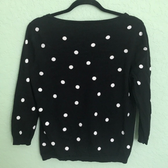 Talbots 3/4 Polka Dot Cardigan - Picture 3 of 4